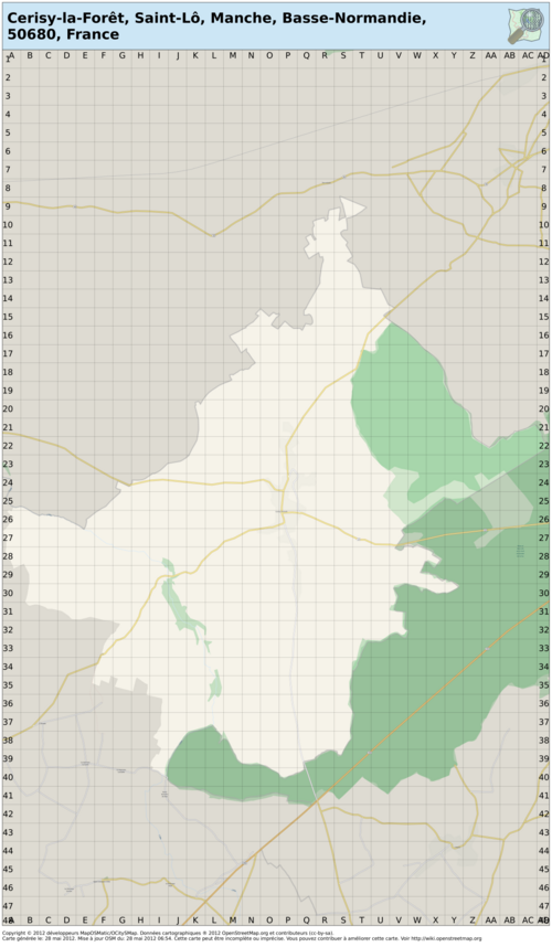 Mapa Cerisy