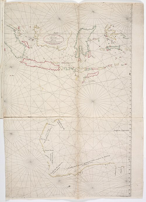Mapa Archipelagu Malajskiego z odkryciami holenderskimi