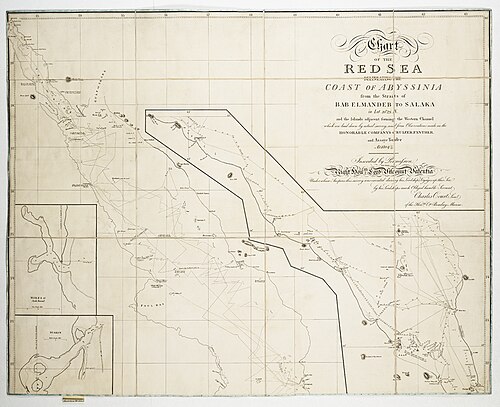 Mapa Morza Czerwonego: Wybrzeże Abisyńskie 1804-5