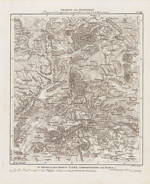 Mapa Szwabii - tablica 39 Schaffhausen