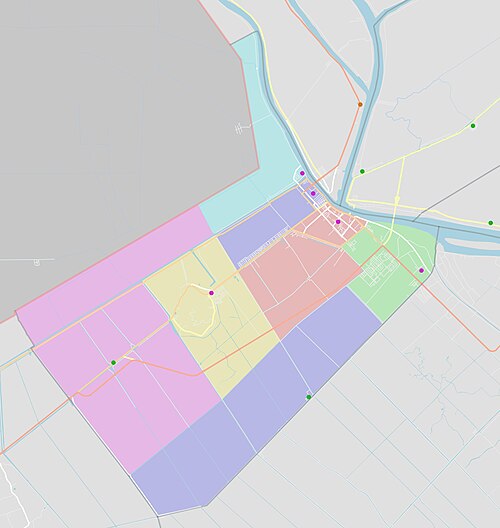 Mapa administracyjna miasta Chaudoc