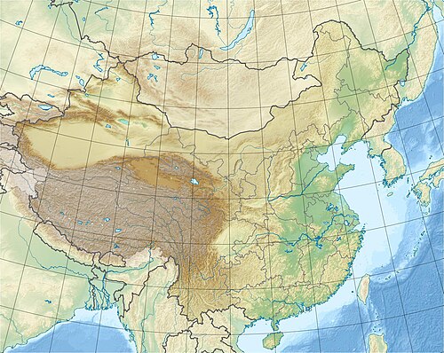 Chiny - mapa topograficzna i położenia