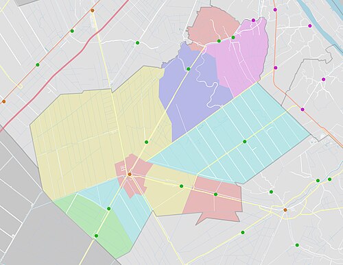 Mapa administracyjna powiatu Codo