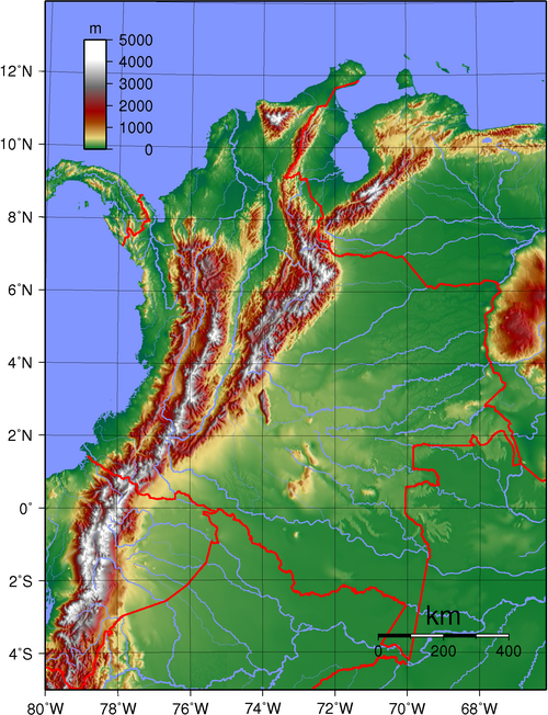Topografia Kolumbii