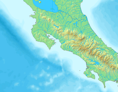 Mapa bazowa Kostaryki
