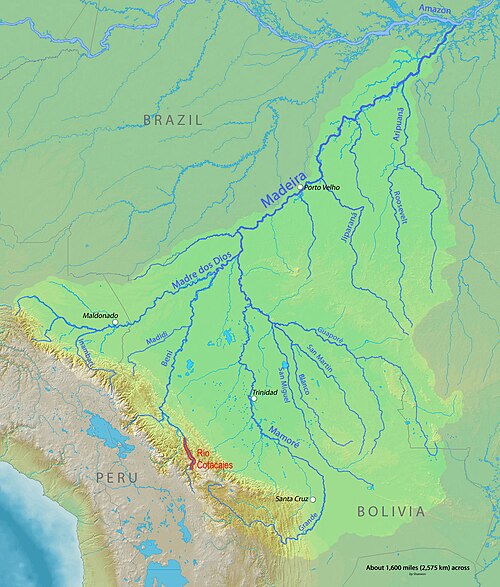 Mapa rzeki Cotacajes