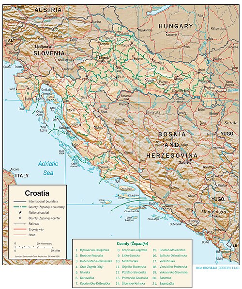 Fyziografia Chorwacji
