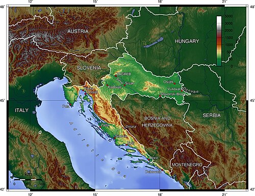Chorwacja topograficzna