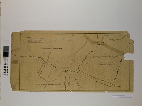 Szkic farmy Fortuna z elementami topograficznymi - 1