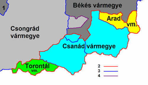 Csanád, Arad i Torontál