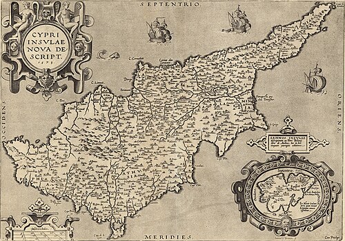 Cypri Insulae - Mapa Cypru XVI w.