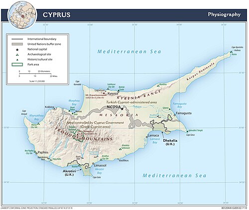 Geografia fizyczna Cypru