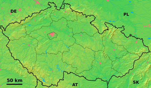 Czechy - mapa połączona