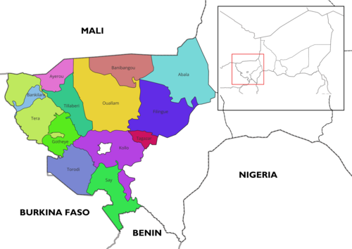 Departamenty regionu Tillabéry