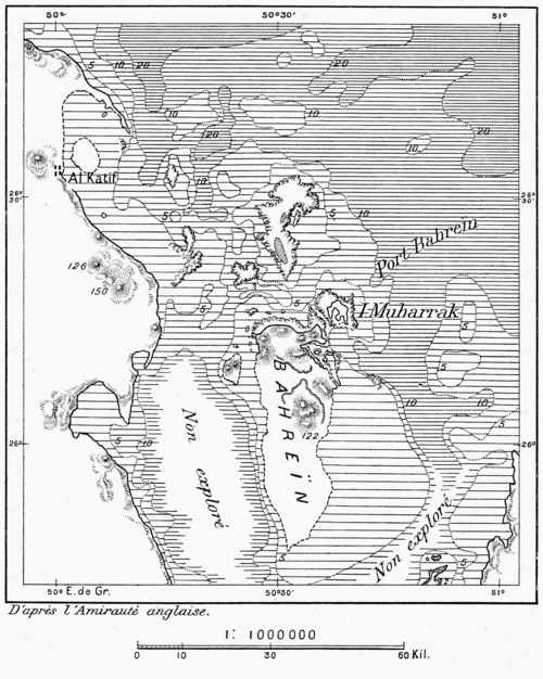 Archipelag Bahrajn mapa historyczna