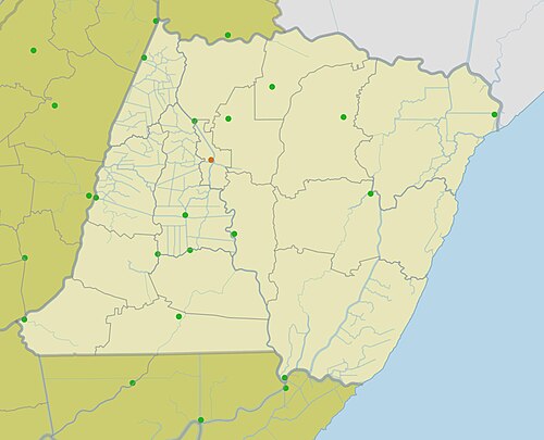 Mapa administracyjna dystryktu Dam Doi