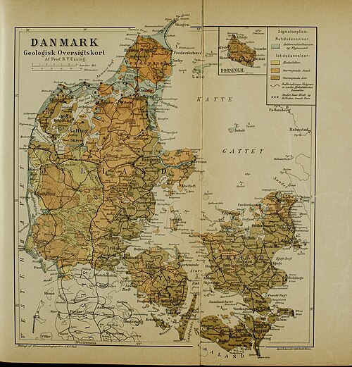 Dania - mapa geologiczna