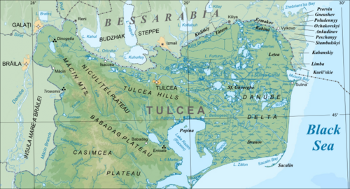 Mapa Delty Dunaju