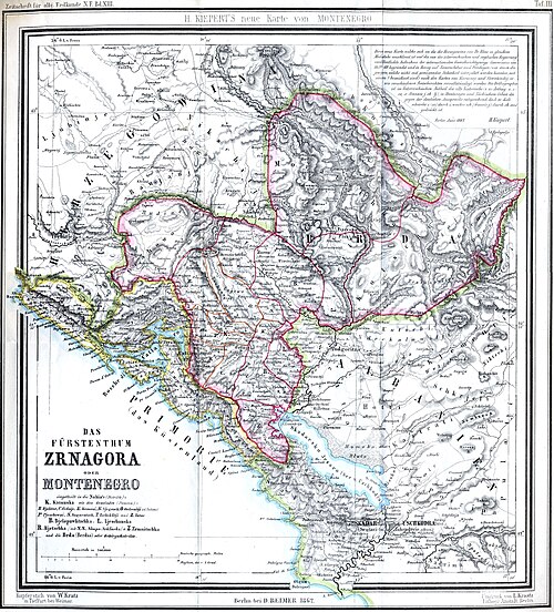 Księstwo Czarnogóra w roku 1862