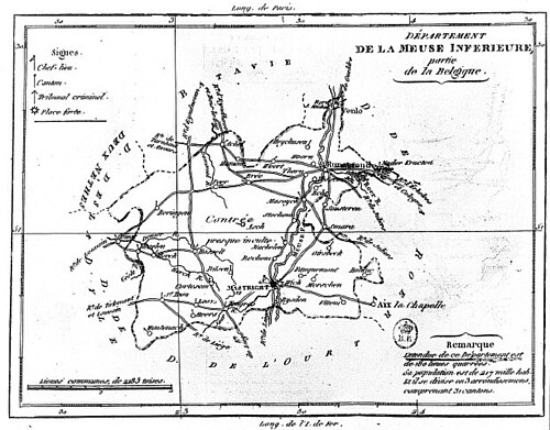 Departament Meuse Dolna - Mapa francuska