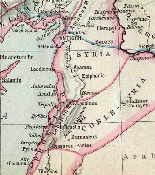Szczegółowa mapa rzymskiej Syrii