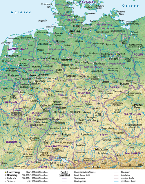 Niemcy - mapa przeglądowa