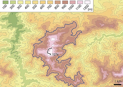 Mapa topograficzna Deux Mamelles - szczegół