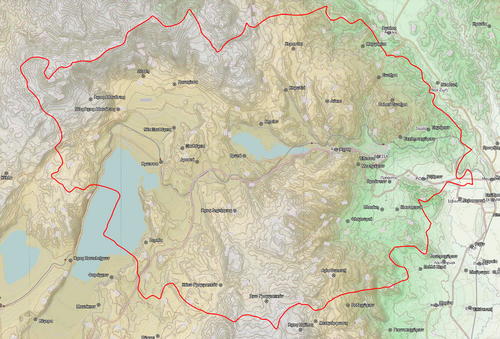 Mapa topograficzna Dimos Edessas
