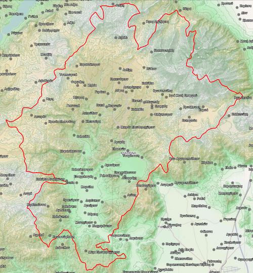 Mapa topograficzna Dimos Elassona