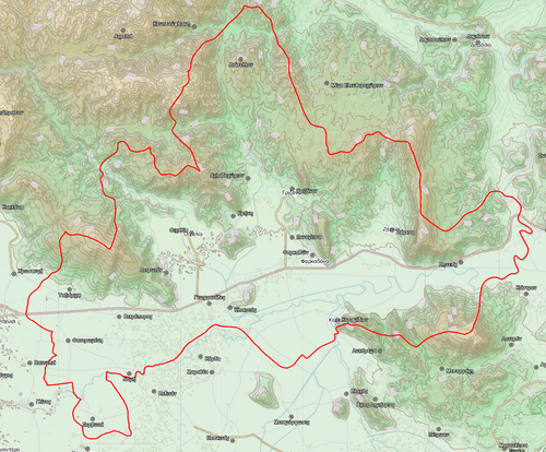 Mapa topograficzna Dimos Farkadona