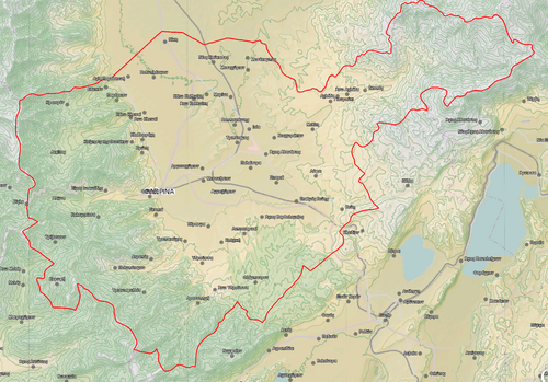 Mapa topograficzna Dimos Florina