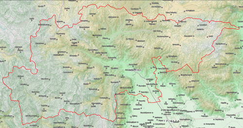 Mapa topograficzna Dimos Kalambaka