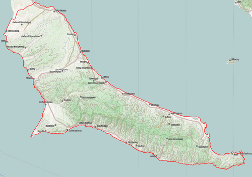 Dimos Kassandras Mapa topograficzna