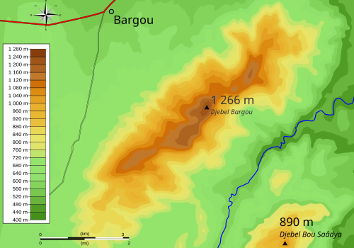 Topografia Djebel Bargou
