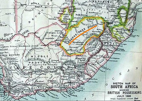 Rzeka Orania w Afryce Południowej 1885