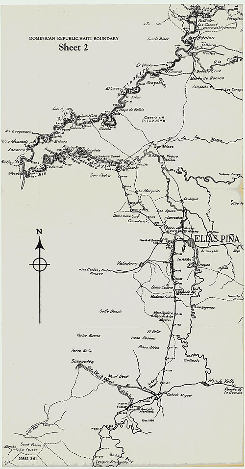 Mapa granicy Dominikana-Haiti część 2