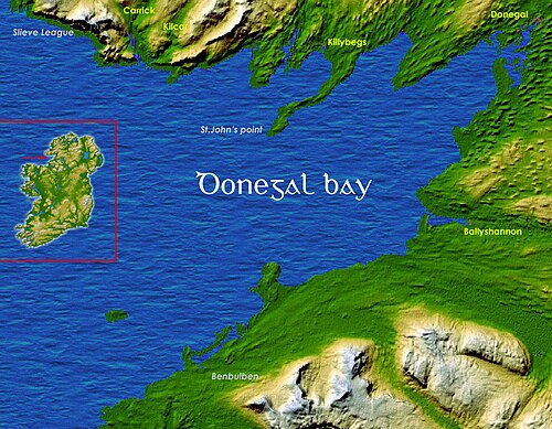 Mapa Zatoki Donegal