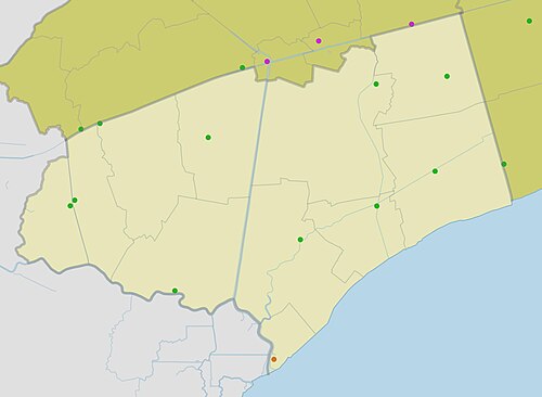 Mapa administracyjna dystryktu Dong Hai