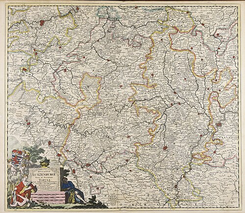 Nowa i dokładna mapa Luksemburga