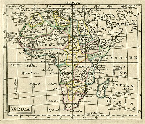 Mapa Atlasu Dury'ego 6 Afryka