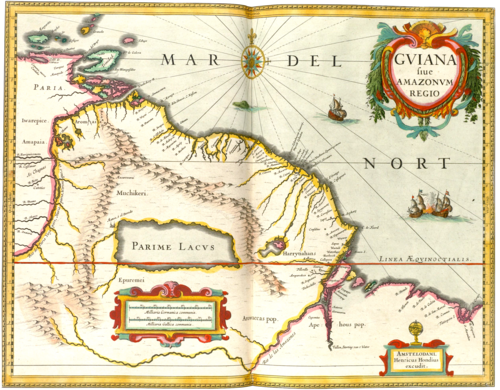 Mapa Gujany Holenderskiej (1638)