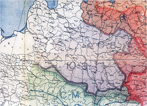 Mapa dialektów języka rosyjskiego w Europie