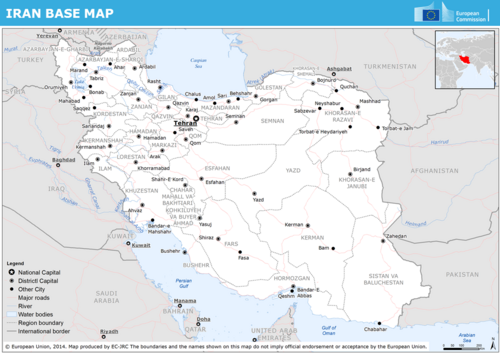 Mapa bazowa ECHO Iran A4