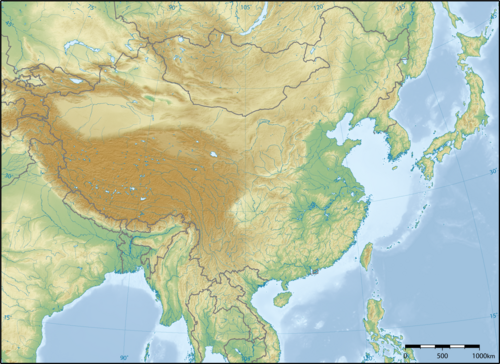 Mapa topograficzna Azji Wschodniej
