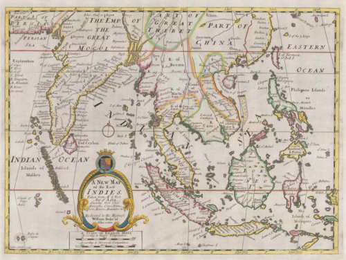 Mapa Indii Wschodnich 1700