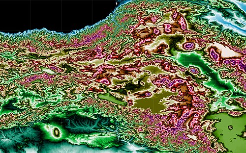 Wschodnia Turcja - mapa topograficzna