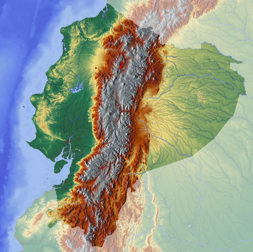 Ekwador (mapa topograficzna)