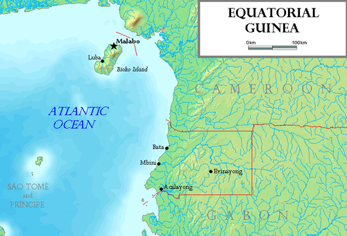 Mapa Gwinei Równikowej