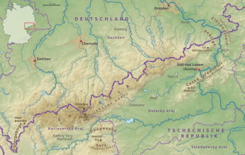 Mapa fizyczna Rudaw