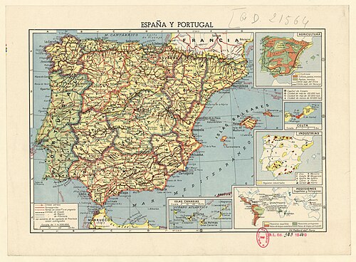 Hiszpania i Portugalia 1:4.500.000